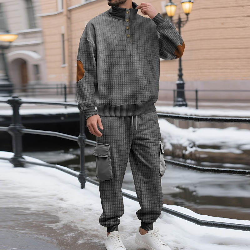 Men'S Fashion Loose Pants - طقم سترة رياضية للرجال من KIDWHXR