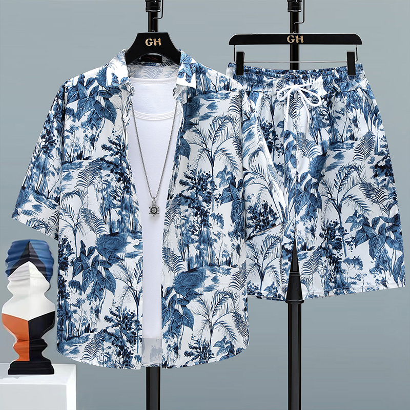 Mens Fashion Streetwear - طقم رياضي كاجوال للرجال من قطعتين،