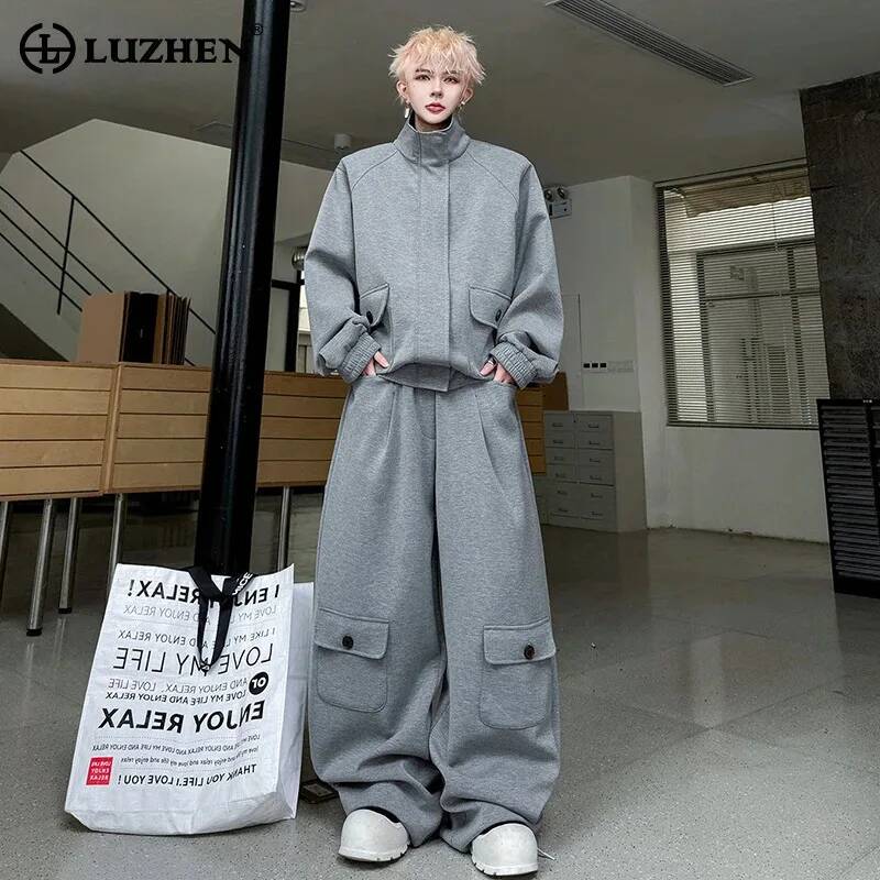 Men'S Fashion Loose Pants - LUZHEN كارديجان ملون 2026 من الجلد