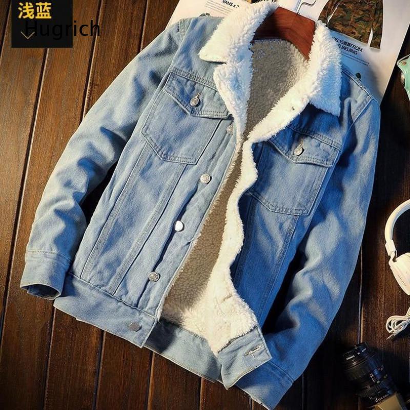 Sherpa Jacket Fleece - جاكيت دنيم رجالي مبطن بالصوف الشيربا