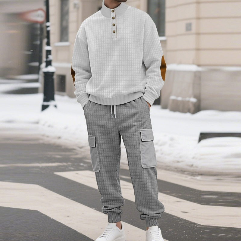 طقم سترة رياضية للرجال من KIDW - مراجعة Men'S Fashion Loose Pants وسعره