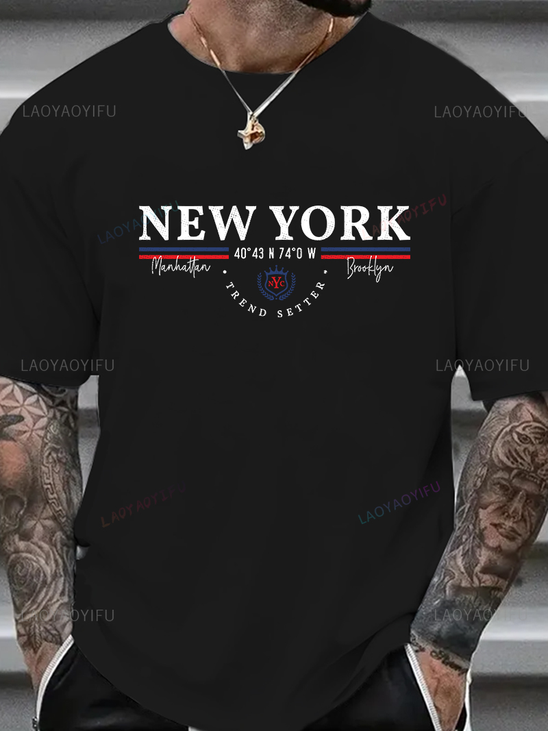 تي شيرت برسومات حروف نيويورك ل - مراجعة Men'S Fashion New York وسعره