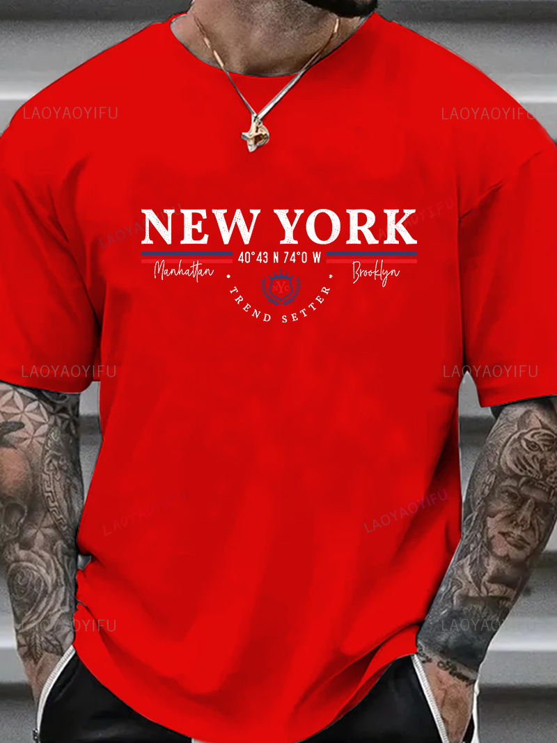 تي شيرت برسومات حروف نيويورك ل - مراجعة Men'S Fashion New York وسعره
