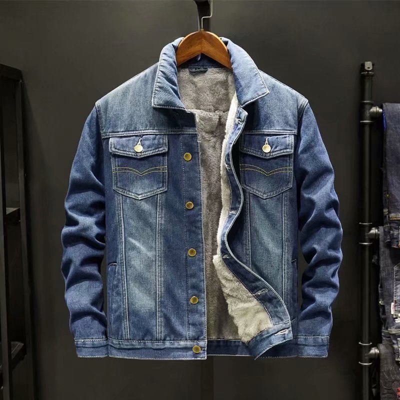 جاكيت دنيم رجالي مبطن بالفرو،  - مراجعة Sherpa Jacket Fleece وسعره