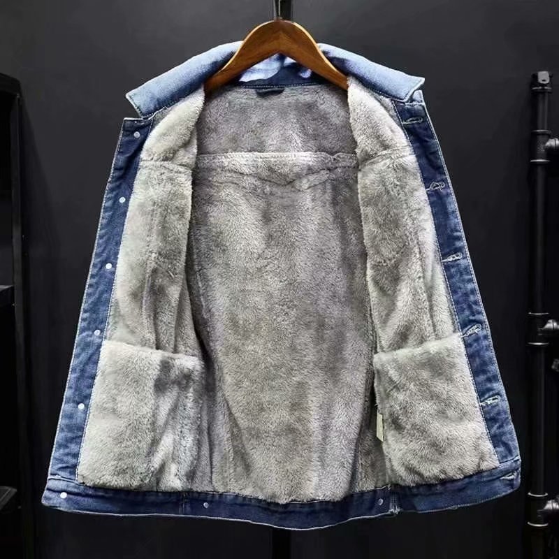 جاكيت دنيم رجالي مبطن بالفرو،  - مراجعة Sherpa Jacket Fleece وسعره