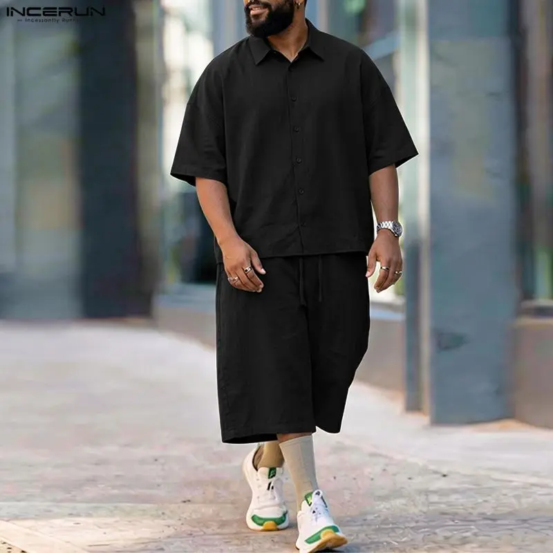 طقم رجالي من INCERUN، قميص بأك - مراجعة Men'S Fashion Loose Pants وسعره