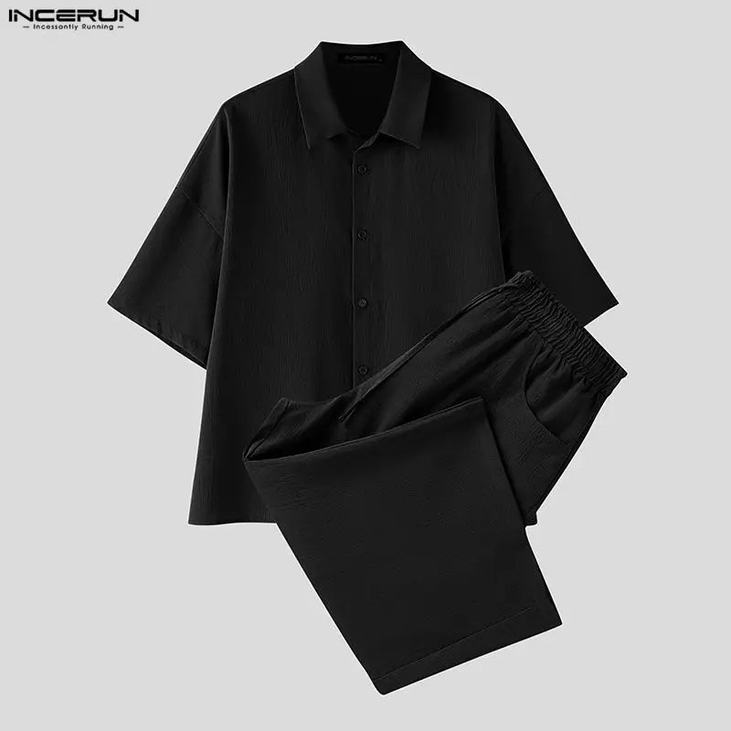 طقم رجالي من INCERUN، قميص بأك - مراجعة Men'S Fashion Loose Pants وسعره
