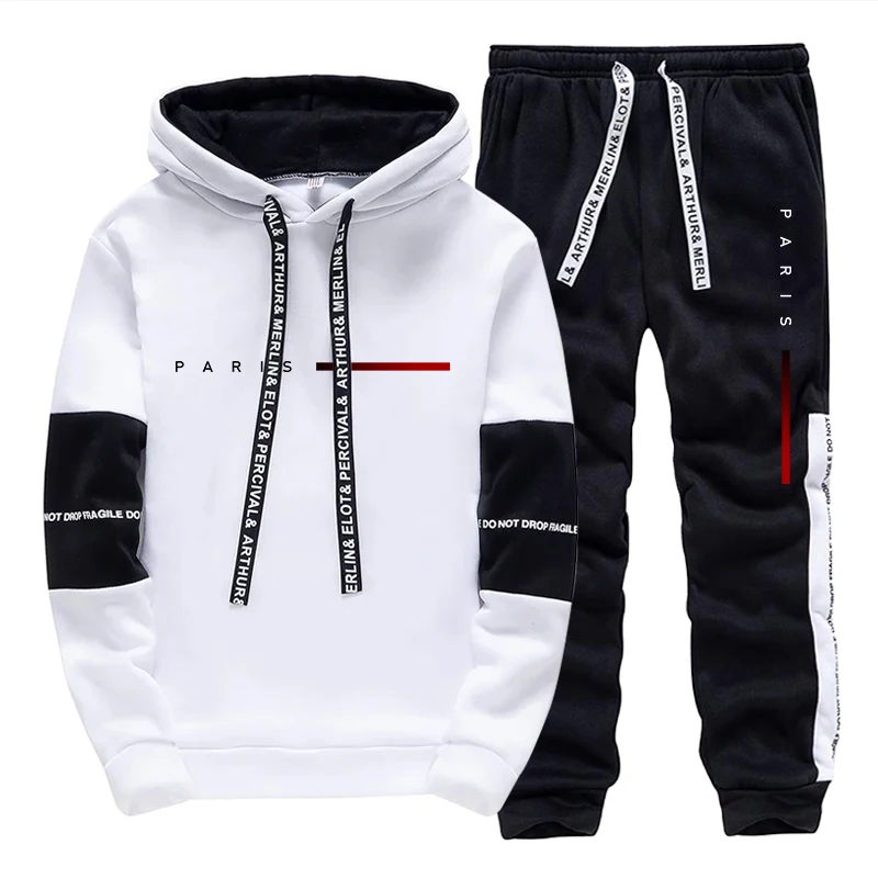 طقم هودي رجالي بتصميم باريسي ع - مراجعة Mens Fashion Streetwear وسعره