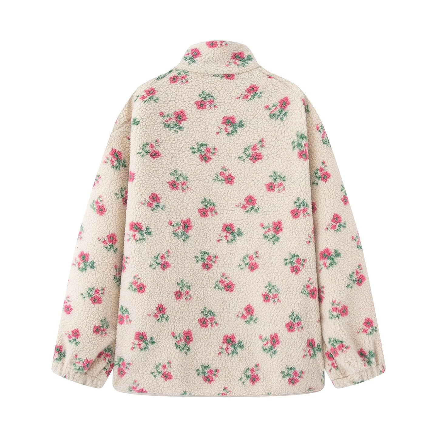 سترة الأزهار الموضة للنساء خري - مراجعة Sherpa Jacket Fleece وسعره
