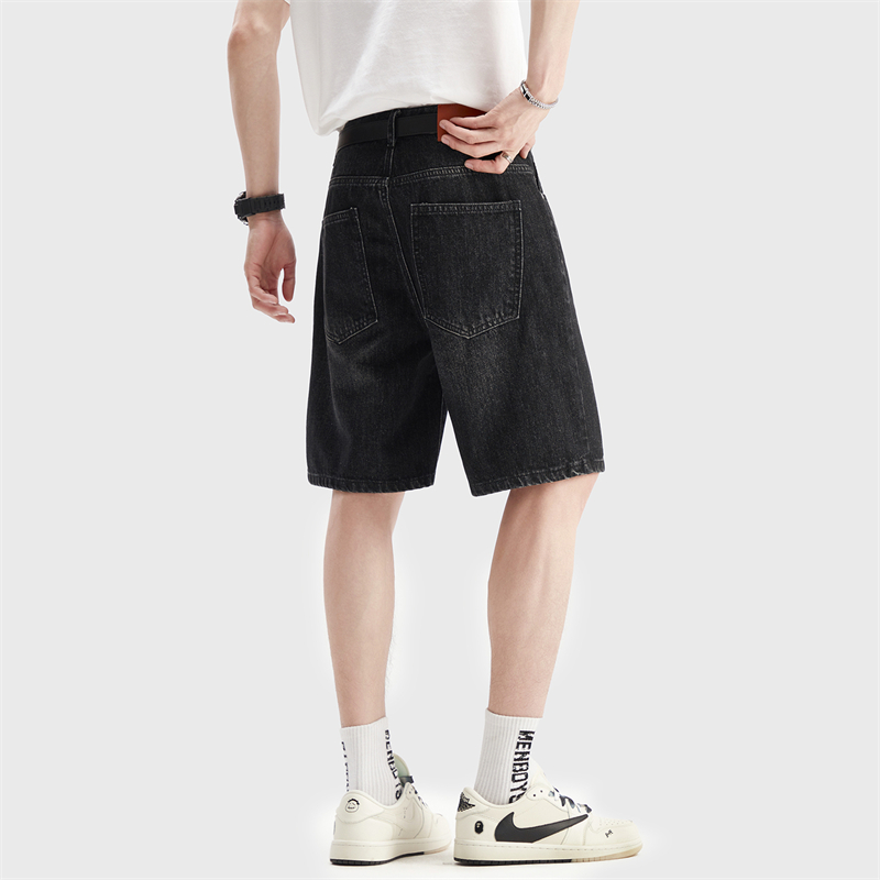 شورت جينز رجالي صيفي رفيع أسود - مراجعة Men'S Fashion Loose Pants وسعره