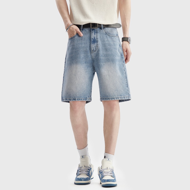 شورت جينز رجالي صيفي رفيع أسود - مراجعة Men'S Fashion Loose Pants وسعره