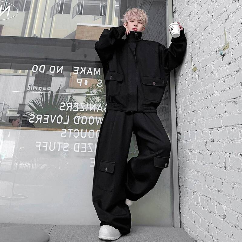 LUZHEN كارديجان ملون 2026 من ا - مراجعة Men'S Fashion Loose Pants وسعره