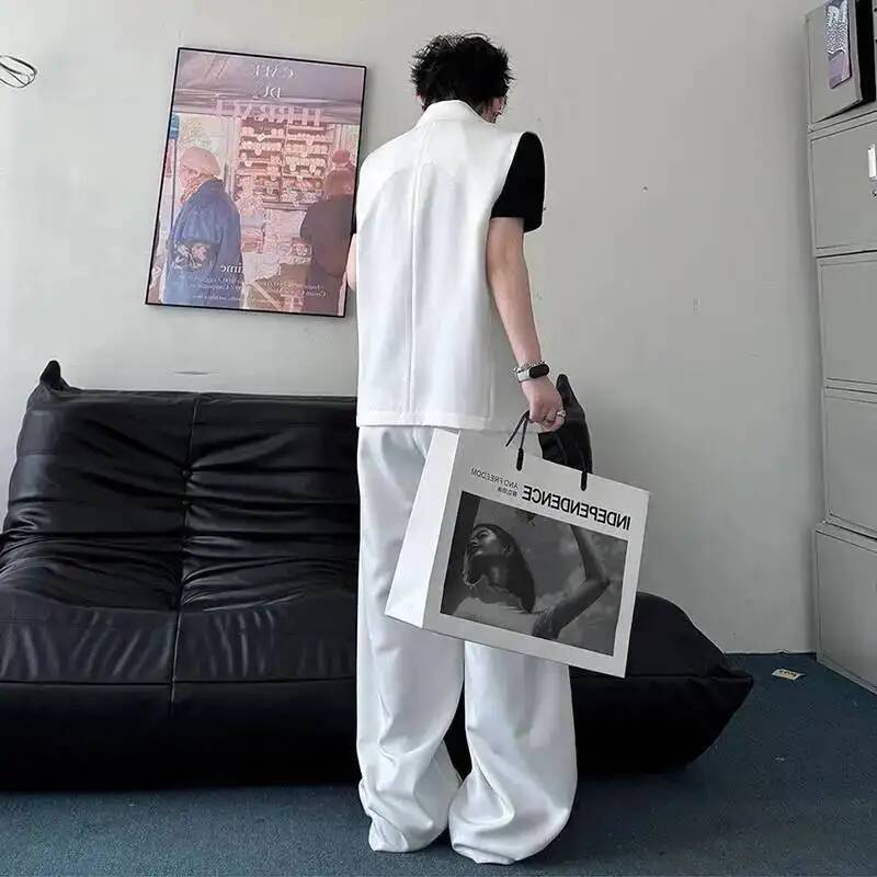سترة LUZHEN 2026 أزياء صيفية ل - مراجعة Men'S Fashion Loose Pants وسعره