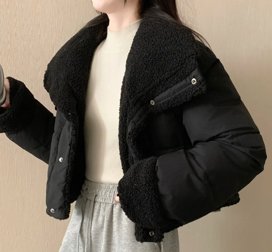 جاكيت نسائي مبطن بياقة شيربا،  - مراجعة Sherpa Jacket Fleece وسعره